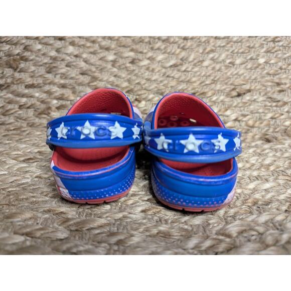 Crocs Classic American Flag Clog Size C8 Patriotic July 4th Beach Summer - Picture 5 of 6